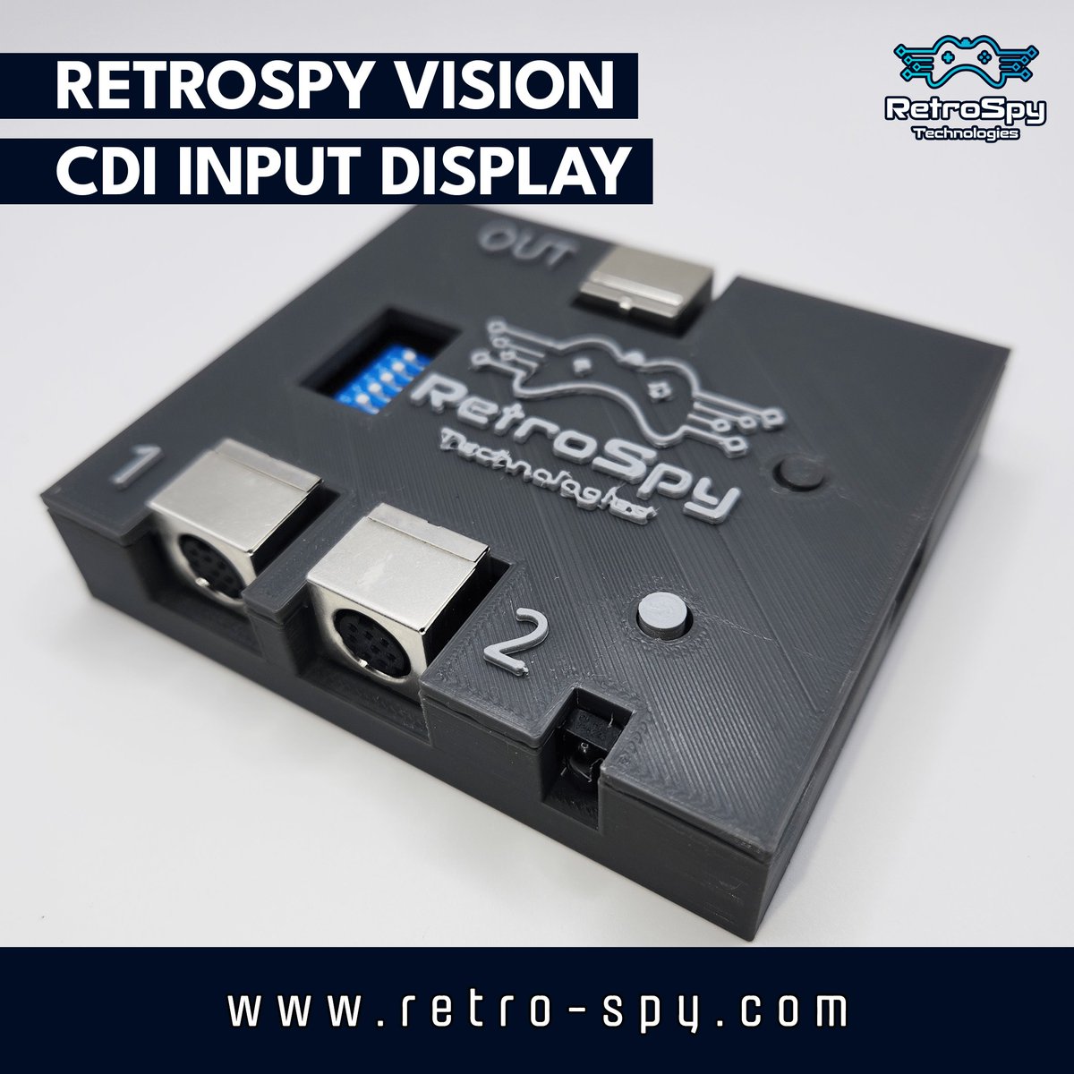 RetroSpyDisplay's tweet image. The RetroSpy Vision CDi provides input display for the CDi. It also acts as a CDi controller splitter, allowing 2 players on CDi’s with only 1 controller port. 
.
.
Visit our website: 👉 @ retro-spy.com
.
.
#technologylover #inputDisplay #Keystroke