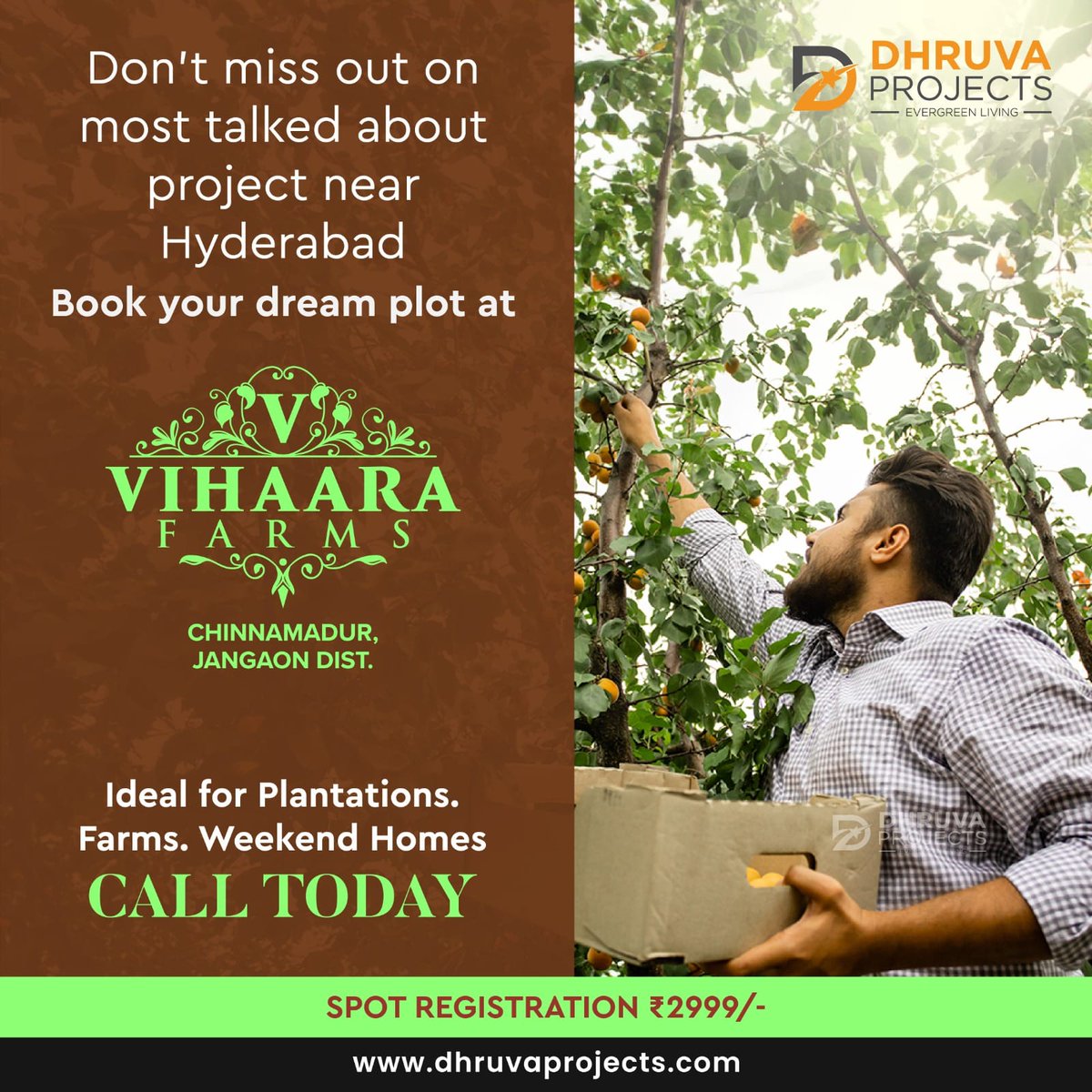 dhruvaprojects's tweet photo. We promise, we deliver, on time and with quality. The latest venture, Vihaara is yet another addition to our ability to develop dream avenues that are trustable, sustainable and come up with high-quality, guaranteeing excellent future returns. Book your plot today. 
#Hyderabad https://t.co/0ws6jXh0AW