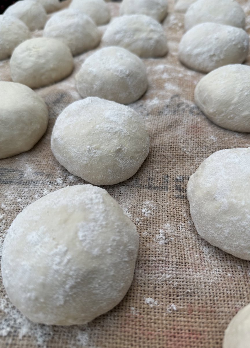 Mom is making some bread, inside the tent | Gaza