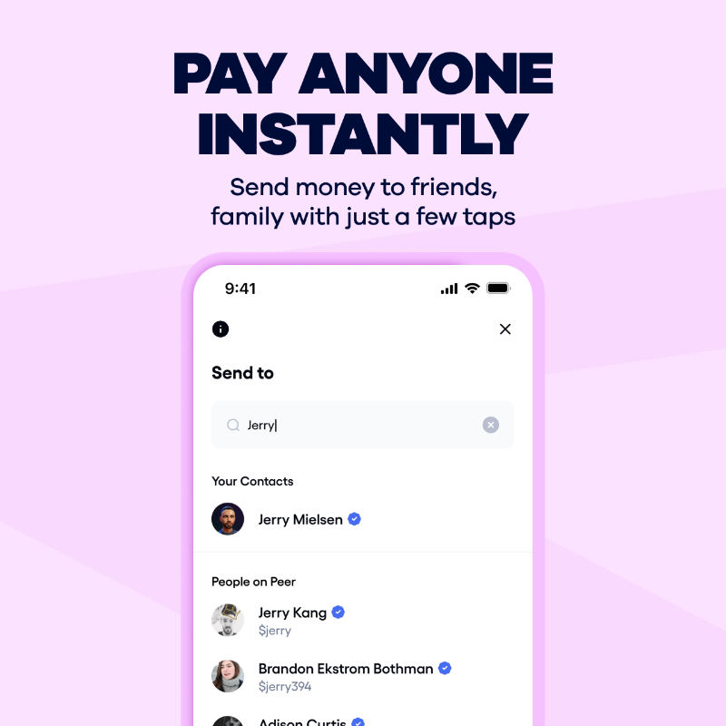 PEER_HQ's tweet photo. Introducing Peer 🎉 

A new @getpipcom $PIP product

💸 Send, receive, and earn money hassle-free
🪙 Enjoy fee-free $USDC transactions, 
🎁 Daily missions, 
🧧 Gift card purchases, and more! 

Dive into the Peer world now!

https://t.co/f9m9USMarZ