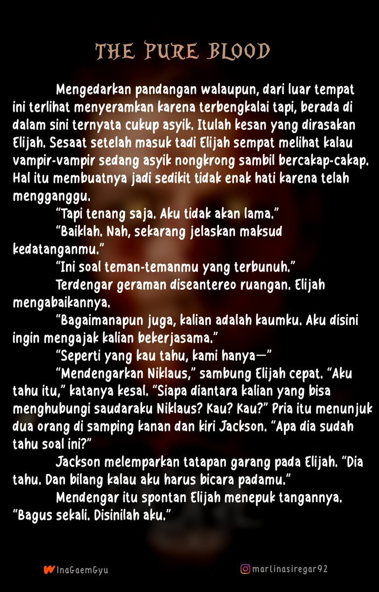 InaGaemGyu's tweet photo. #WattpadIndonesia #WattpadRekomendasi #WattpadStory #Fantasy #WattpadRomance #WattpadFantasy #Vampire #RekomendasiWattpad
Link in bio https://t.co/pK4q0Einum