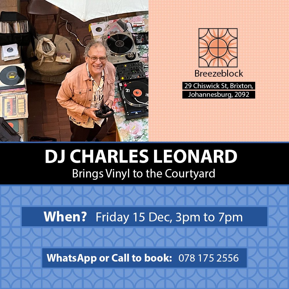 Remember Friday is a public holiday here in SA and this will therefore be the perfect afternoon of music, drinks, food and companionship — thanks Cyril! I will be packing my best records. And hope to see you in Brixton. Please remember to book. #vinyldj #Friday #summer