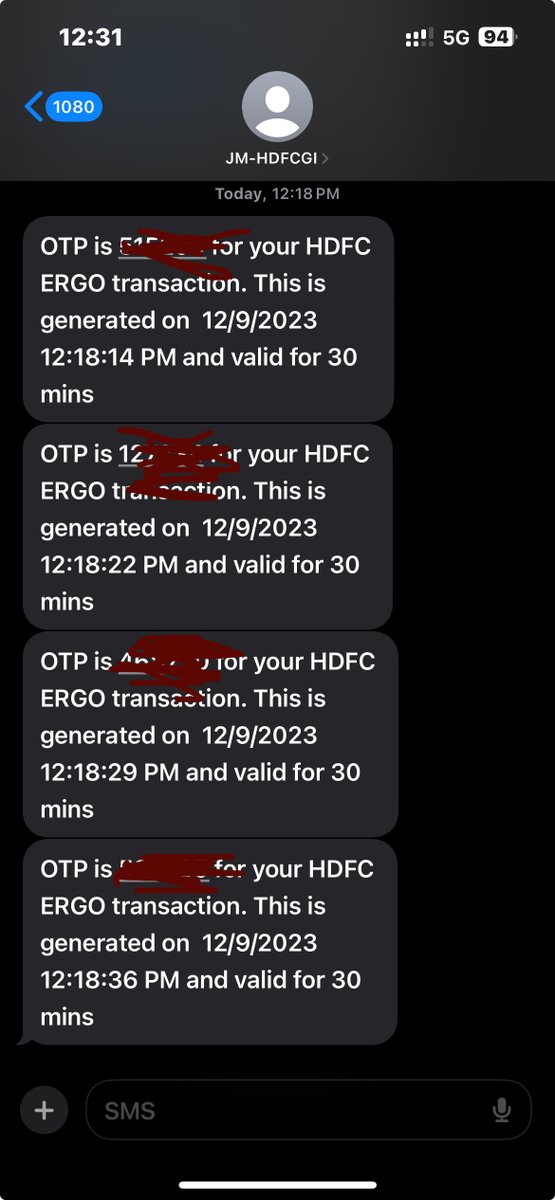 ratneshr4's tweet photo. @HDFCBank_Cares
@HDFCBank_Cares I don’t have any accential policies active, yet I received a call from someone on behalf of @HDFCERGOGIC  telling me that Rs. 69,000 will be automatically deducted from my account. How is that possible? She generated an OTP without my consent. https://t.co/S0CGbHmwqs