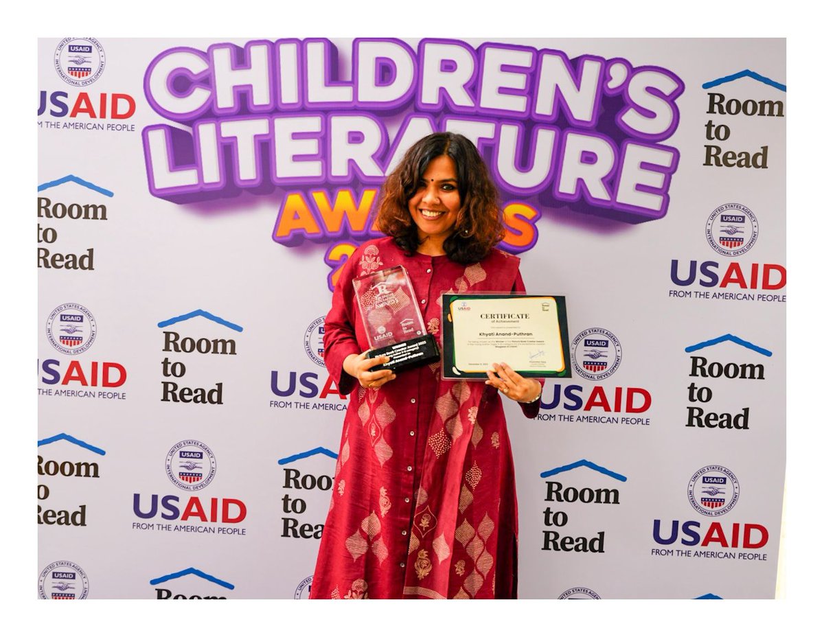 #WINNER Yay!!! Yesterday a sweet-sweet news came our way! Author Khyati Anand-Puthran wins the Room to Read Children's Literature Award, 2023 in the Young Author category for her book Bhagwan Ki Cheenti!