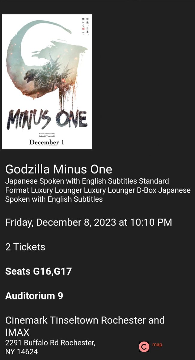 applekidd0's tweet photo. @nostoro just got out from my third showing of Godzilla Minus One. Fantastic film, well done! https://t.co/RMOD4JbXYj