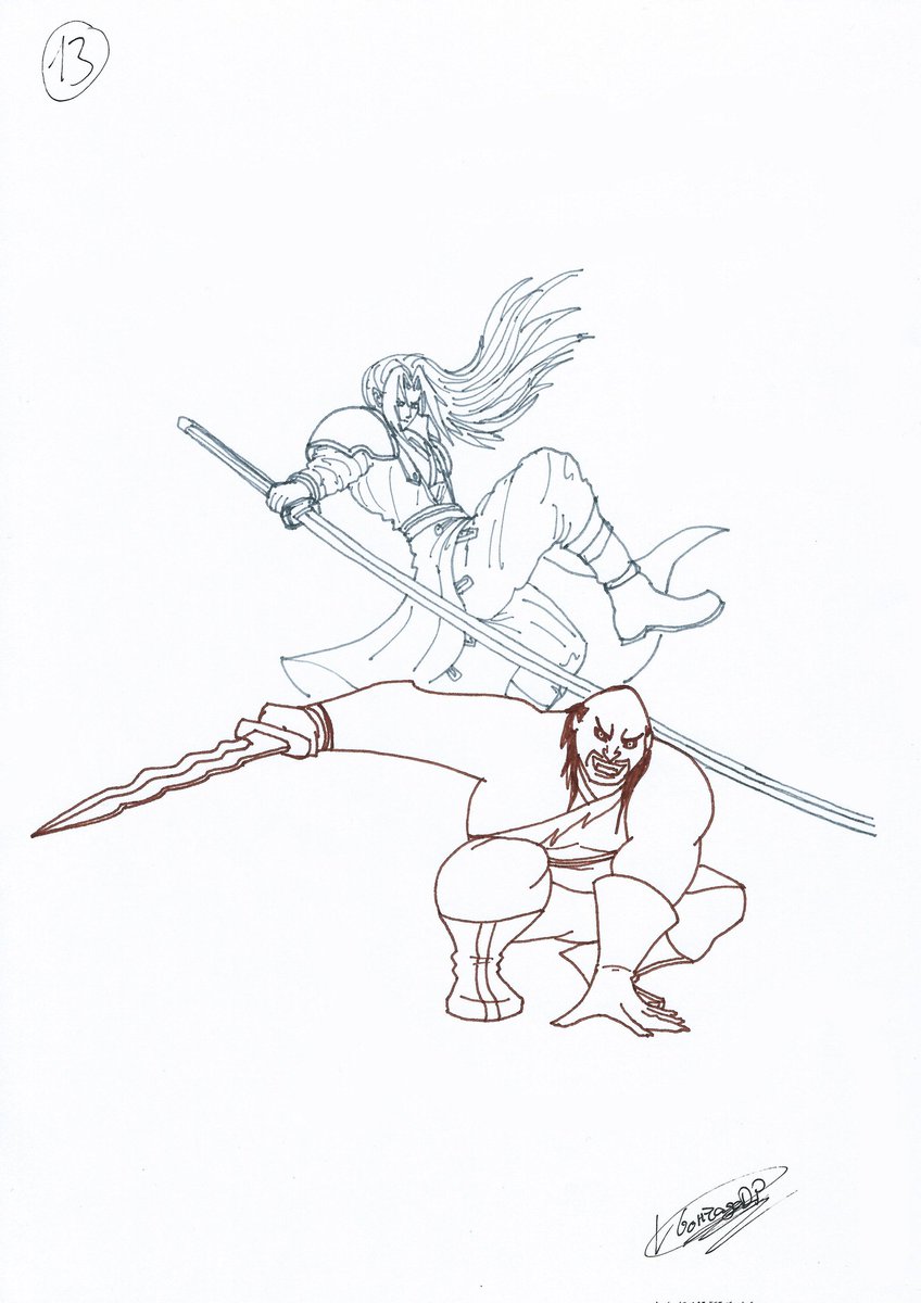 gonzaga10p's tweet photo. LATETOBER: Inktober 2023 - 13 #inktober #inktober2023 #inktober2023day13 #villainktober #finalfantasy #finalfantasyxvii #finalfantasy7 #squareenix #squaresoft #sephiroth #disney #mulan #shanyu #markers #ink #rottring #pen #illustration #draw #gonzaga #gonzaga_art #gonzagator https://t.co/33gZHCtgJL