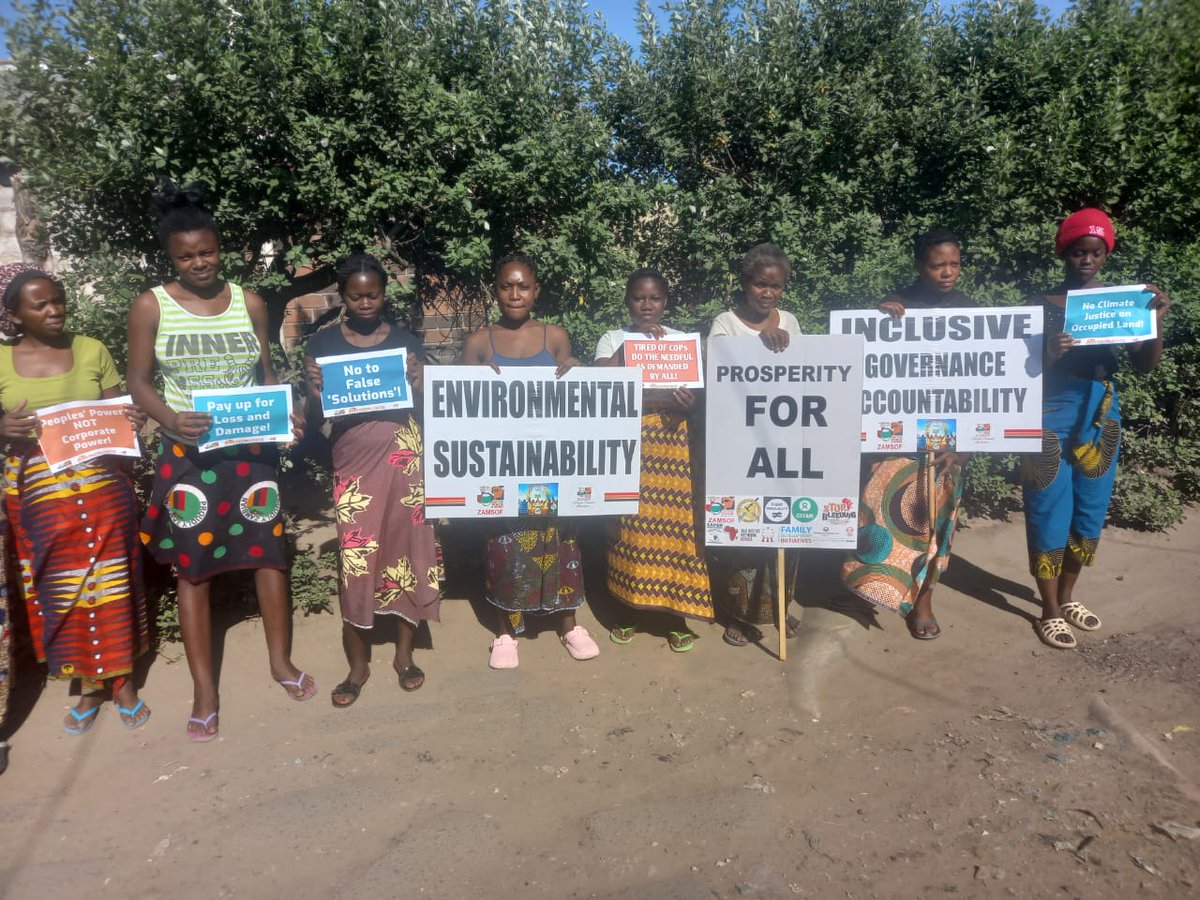 ZAMSOFZM's tweet photo. DAY OF ACTION AGAINST CORPORATE CAPTURE OF THE ENERGY TRANSITION
ZAMSOF today joins the rest of the global southern countries' actions against the corporate capture of the energy transition. 
#Decolonize2Decarbonize
#COP28UAE 
@IbonInternatl @IBONIntlClimate https://t.co/SkHU9Jf7Bq