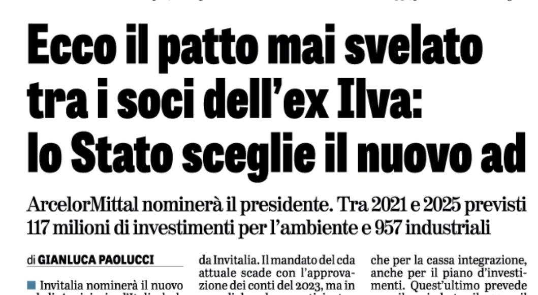 Perdinci of the day (su @LaVeritaWeb) #ExIlva #AcciaieriedItalia #ArcelorMittal