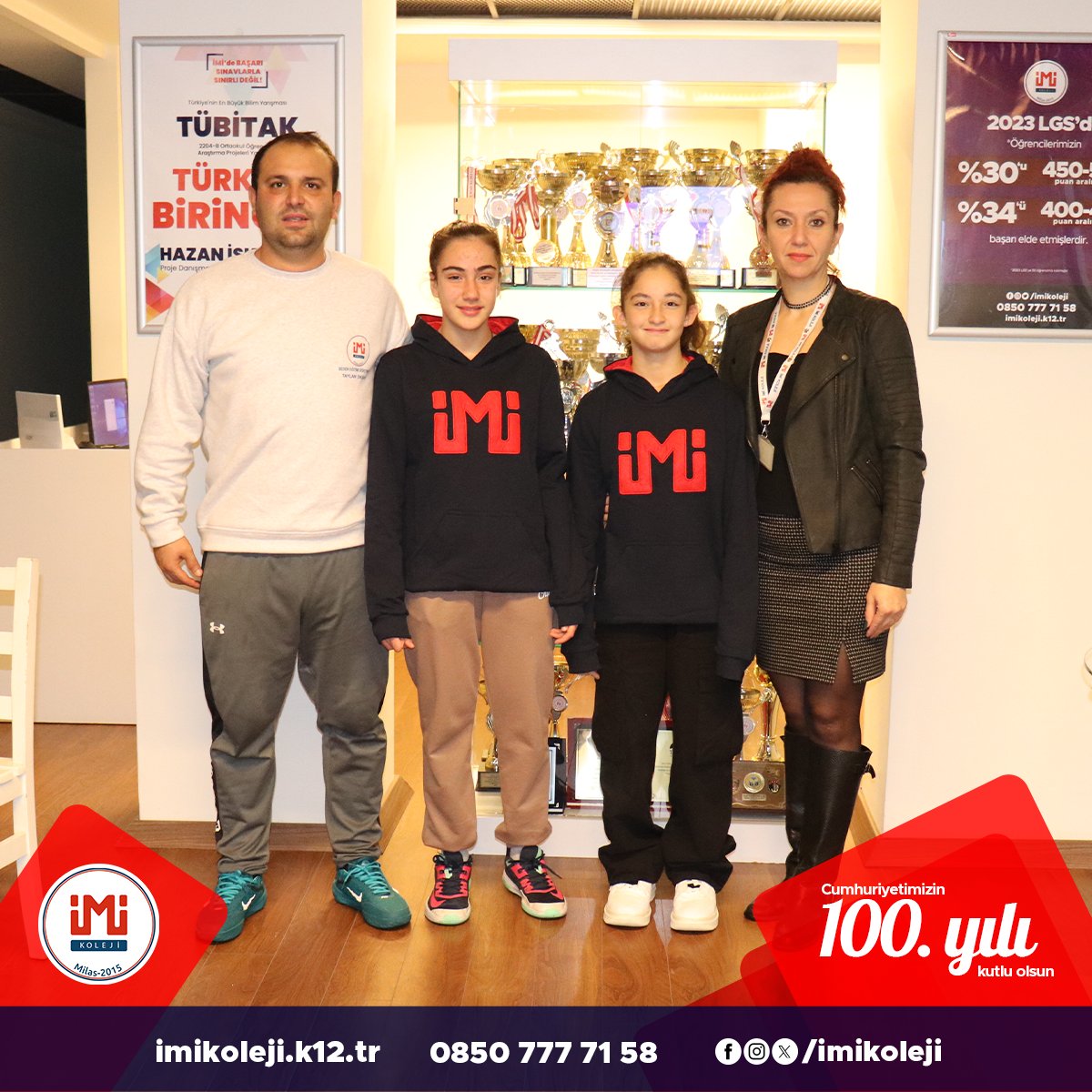 İstanbul GLOBAL Spor Kulübünde düzenlenecek olan Türkiye geneli sadece 32 sporcunun katılım sağlayabileceği 12 yaş Milli Takım Belirleme Turnuvasına öğrencimiz Beril AKDEMİR Türkiye 6 Numara,
Öğrencimiz Azra Alya AYDIN Türkiye 10 Numara Olarak katılmaya hak kazanmışlardır.