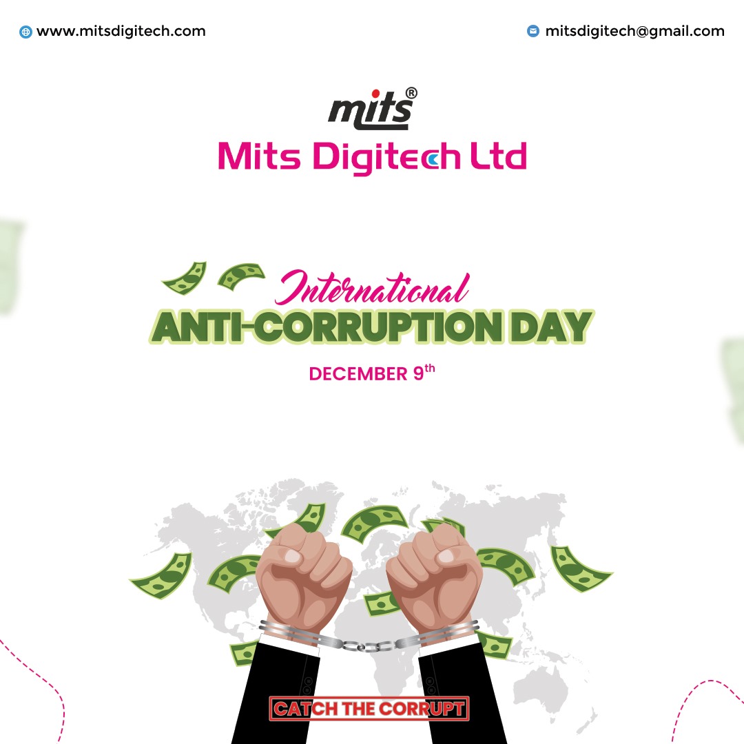 mitsdigitechltd's tweet photo. Today, on International Anti-Corruption Day, let's unite against the shadows that threaten progress. Together, we stand for transparency, integrity, and accountability. 💪✨

#AntiCorruptionDay #FightCorruption #IntegrityMatters https://t.co/JL7Zw38qab