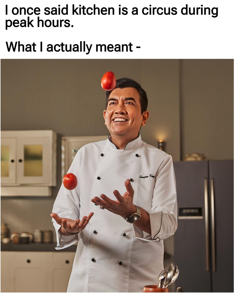 SanjeevKapoor's tweet photo. Meme this with your funniest lines and I'll post it on storiesπ
Don't forget to tag me in your stories!
#SanjeevKapoor #SanjeevKapoorKhazana #memes #chef #cheflife #chefmemes https://t.co/ocPiGJO5jl