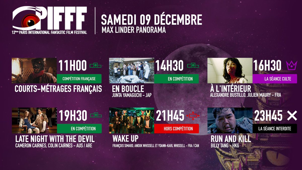 parisfantastic's tweet photo. #PIFFF2023 | SAMEDI 09/12. Le jour le plus long du PIFFF: les CM français, une boucle temporelle, du gore made in France (avec Alexandre Bustillo, Julien Maury et Alysson Paradis ⭐), un talk-show qui dégénère et un slasher eco-activiste, avant de finir avec un pur Catégorie III https://t.co/XRp5fYOqHj