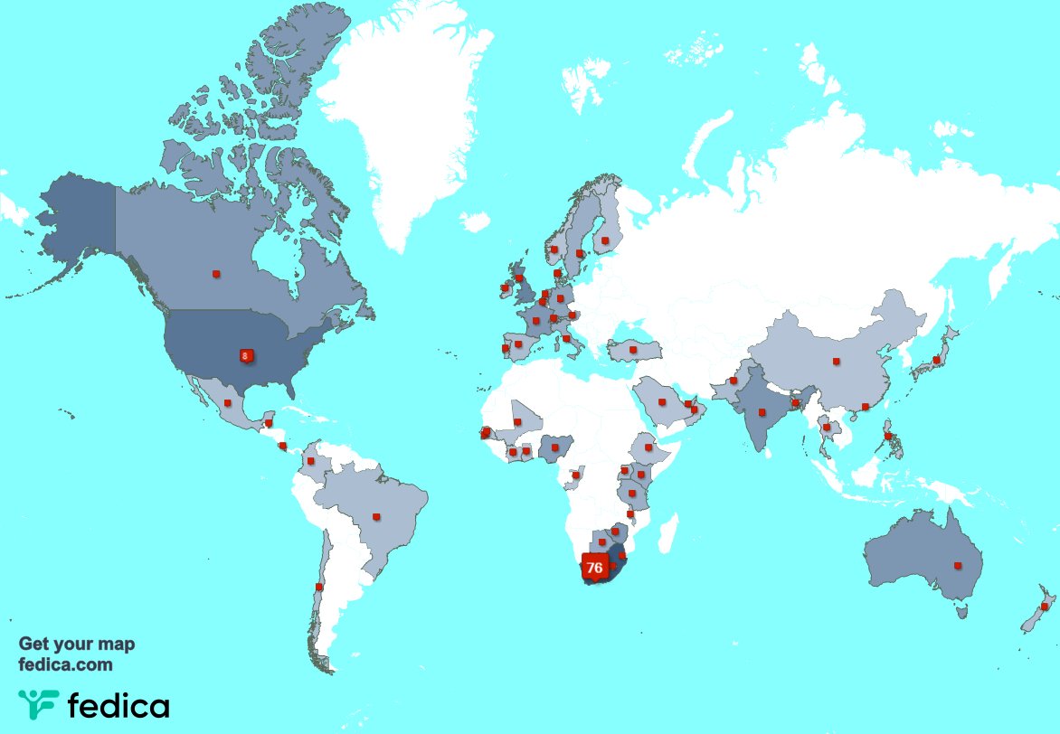 I have 1 new followers from South Africa last week. See fedica.com/!WIBCInnovation