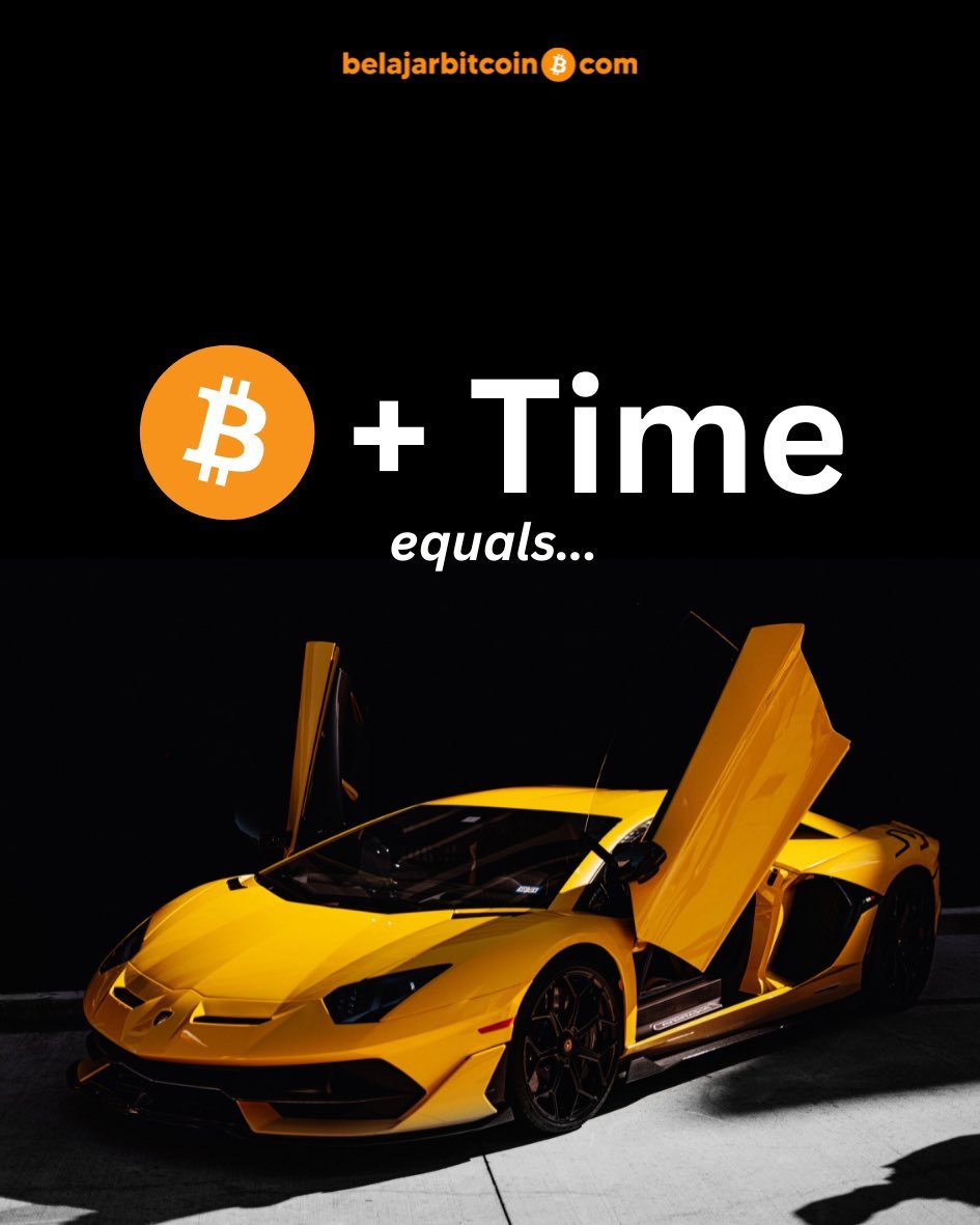 Inilah cheatsheet kehidupan: Bitcoin + Time = Wealth