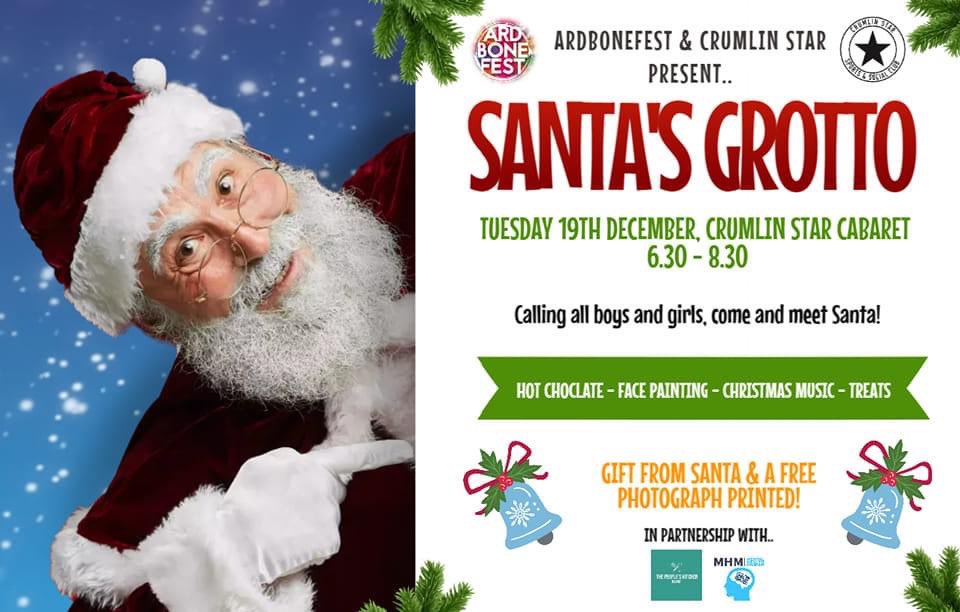 ArdBoneFest & Our Partners are delighted too announce this event for all the family this Christmas 🎅 Meet Santa Claus in his Grotto on Tuesday 19th December. Each child will receive a free gift from Santa Claus & a printed photograph will be given on the night! Join us🎅🏼🎄😁