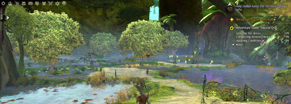 heyblindmouse's tweet photo. its frustrating in 2023 we still have visual impairment/accessibility issues in big games like @GuildWars2
Look at the thin & illegible the nameplates. Why can't we change the font weights? or give a background to the tracker?
#gaming #accessibilityingaming #accessibility https://t.co/niywy6yMW6