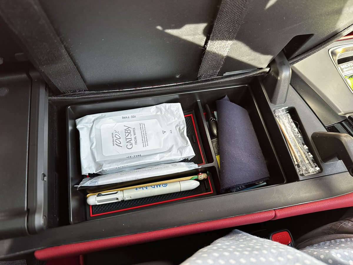 ブラックフライデー着弾
肘置きをタオルからカバーに変更と収納BOXの小物入れで整理😁