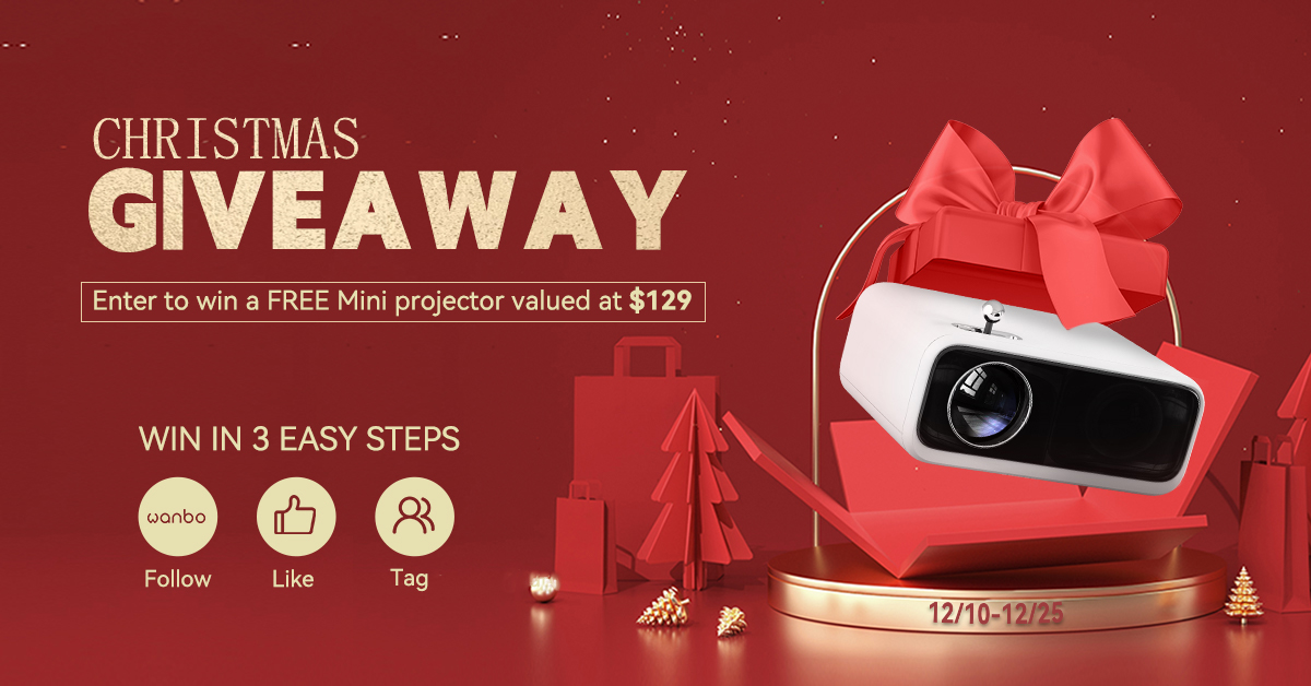 #WanboChristmas Giveaway: Follow, Like, Tag, &amp; #Win a #WanboMiniProjector 

How to Enter:
1️⃣ Follow us <a href="/wanboOfficial/">Wanbo Official</a> &amp; like this post
2️⃣ Tag your friends.
 (*The more you tag, the higher your chances)
3️⃣ Retweet this #Giveaway post to your feed

Good luck!

#wanbo #wanboprjector