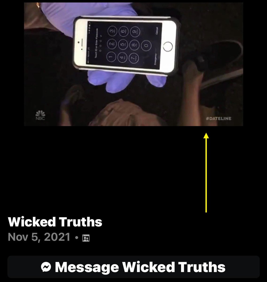 wickedxtruths's tweet photo. Now the facts:
Dateline aired a special on all of the cases on 10/28/2021.
The #standingforstephen event was 10/30/2021.
And the bombshells??
The fb post was posted on 11/5/2021 complete with
DATELINE AND NBC watermarks. https://t.co/TkEZbfn1ud