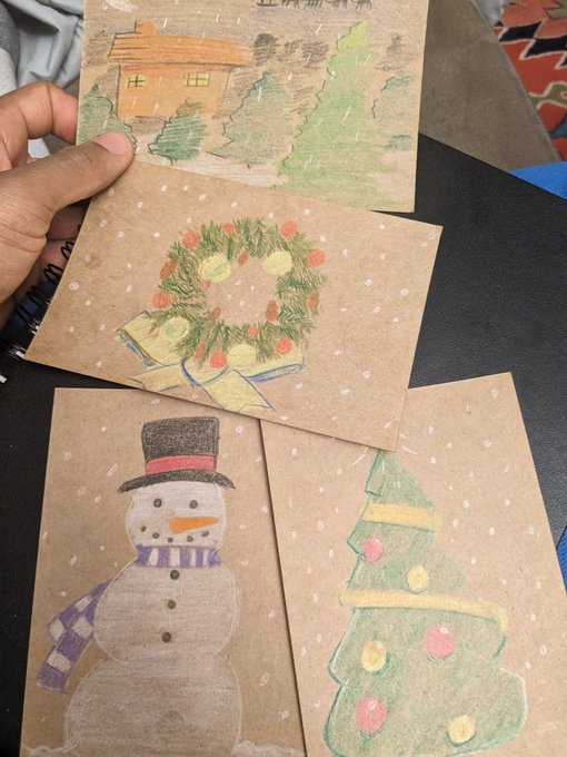 Working on those Christmas cards :3 https://t.co/LoU0KQN5fq