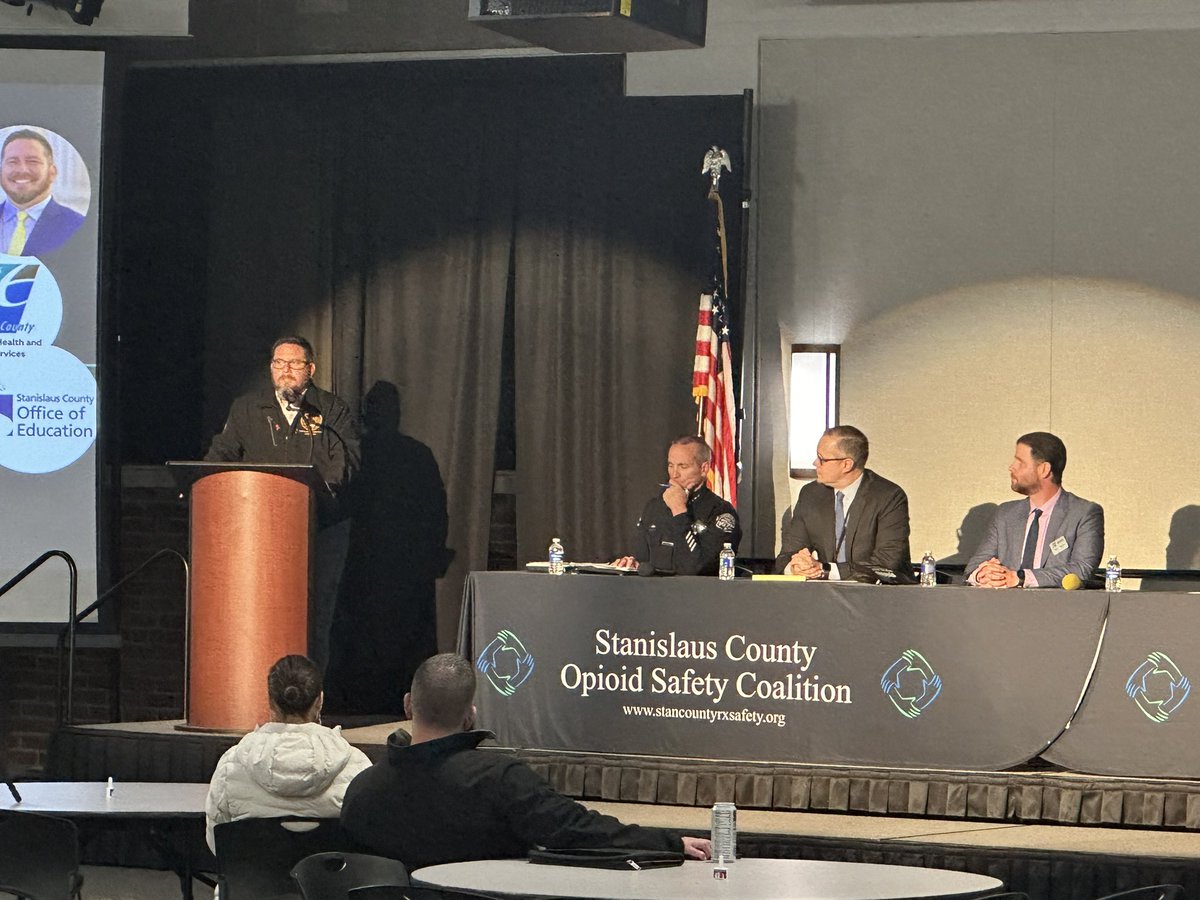 JuanAlanisCA's tweet photo. Happening LIVE right now - our Fentynal awareness Town Hall at the Martin G. Peterson Event Center in Modesto. Together with Stanislaus County, the District Attorney’s office, Modesto Police, the Opioid Coalition & others, we will be answering the public’s questions & educating the community on Fentanyl, Tranq & other opioids.