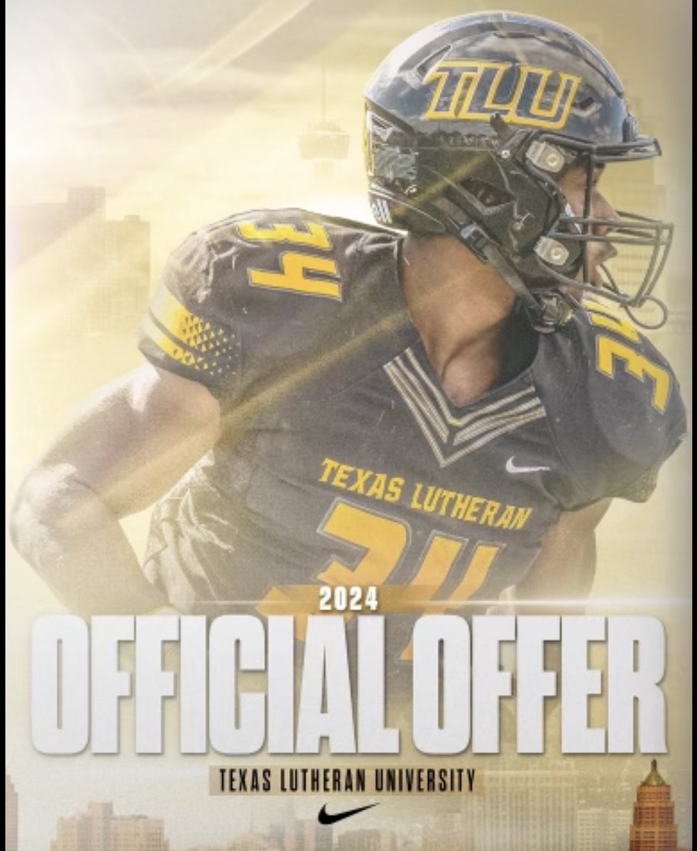 Cristian6arr's tweet photo. #AGTG After a fantastic talk with Coach Scott from @txlutheran I am blessed to say I have received my first offer to play football at the next level. @TLU_Football 
@declan_deyoung @FBswarmfootball @bluff_sports @ClyntElwood @ChrisSteinbruck 
@diazjc83 https://t.co/VUnja1C4Gt