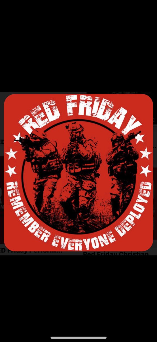 #RedFriday #WearRedFriday #SupportOurTroops #SupportOurMilitaryFamilies #SupportOurVeterans