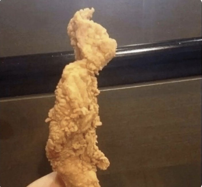 My chicken wing look like the Grinch beating