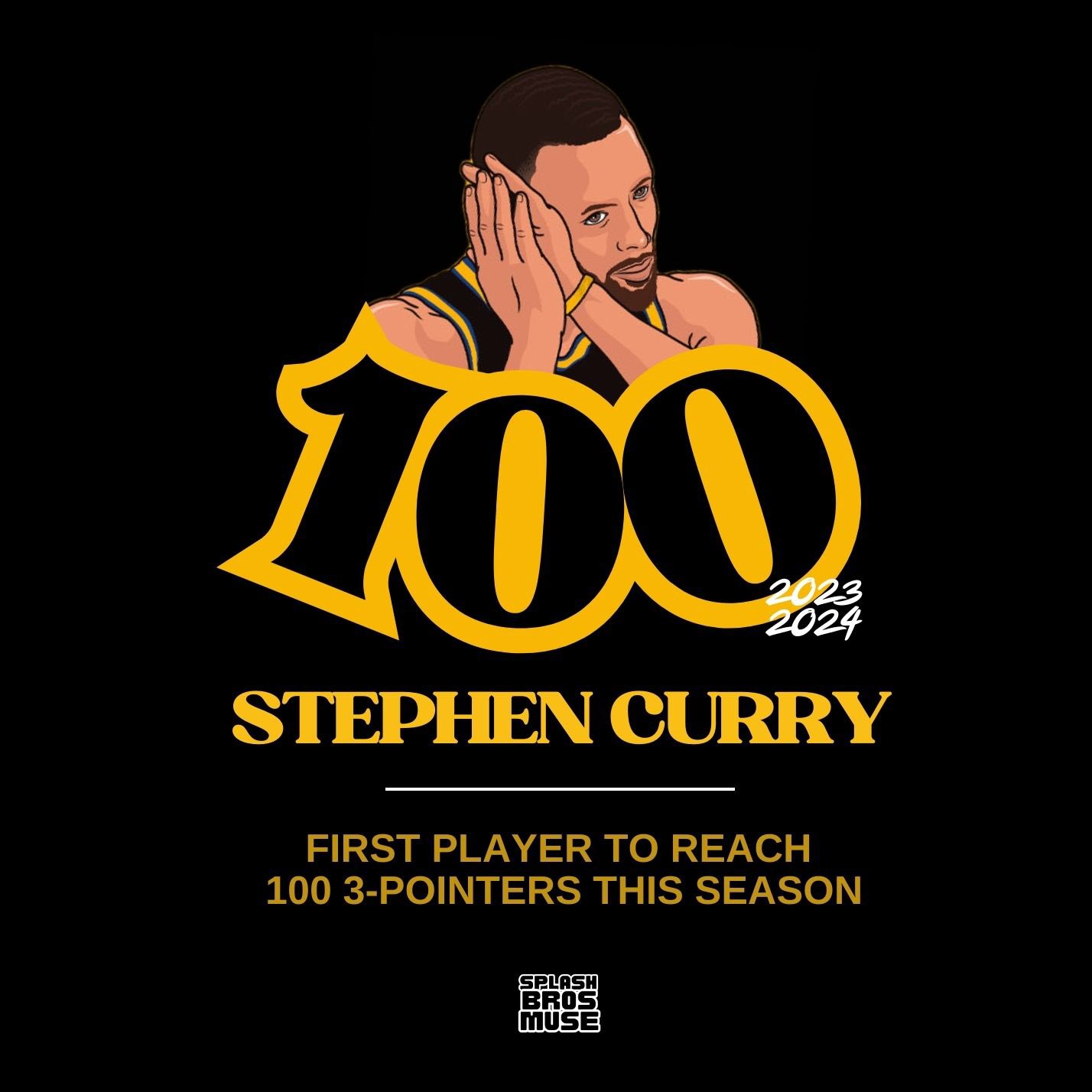 Steph curry hotsell 100 threes