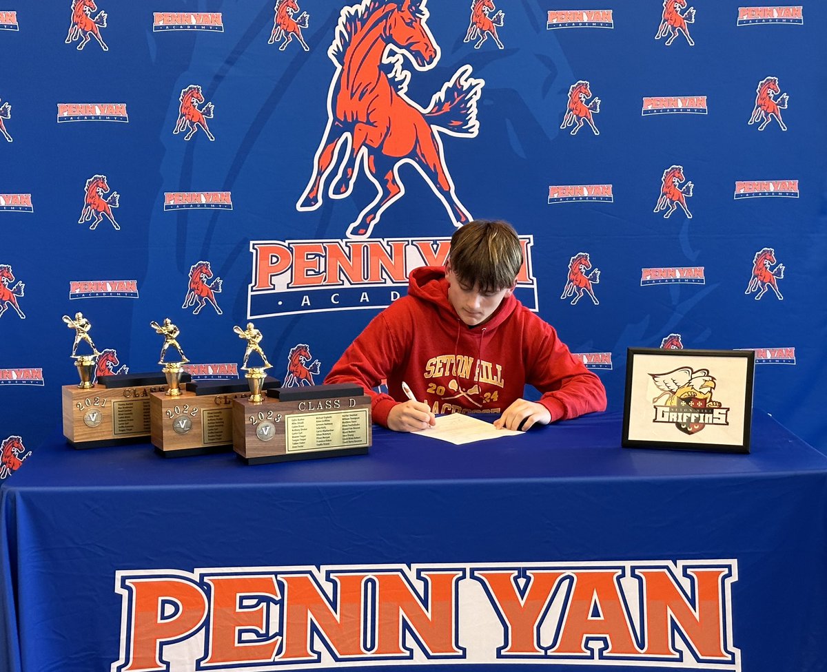 Penn Yan Athletics (@pyathletics) on Twitter photo Congratulations Hunter on signing to attend DII Seton Hill to play Lacrosse! #itsgoodtobeamustang
<a href="/WFLR_Radio/">WFLR Radio</a> <a href="/PennYanNYnews/">Chronicle Express</a> <a href="/FLTimesSports/">FL Times Sports</a> <a href="/SecVAthletics/">Section V Athletics</a> Congratulations Hunter on signing to attend DII Seton Hill to play Lacrosse! #itsgoodtobeamustang
<a href="/WFLR_Radio/">WFLR Radio</a> <a href="/PennYanNYnews/">Chronicle Express</a> <a href="/FLTimesSports/">FL Times Sports</a> <a href="/SecVAthletics/">Section V Athletics</a>