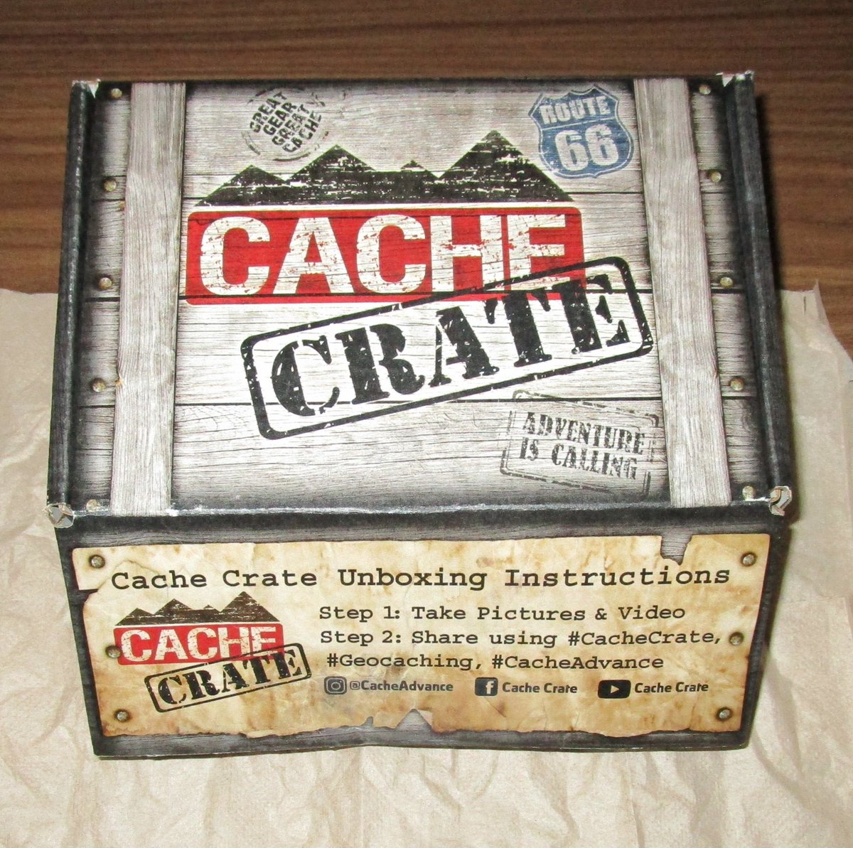wjrgeocaching's tweet image. A little late, but always worth the wait. It is the #CacheCrate from #CacheAdvance for #October 2023! #Geocaching