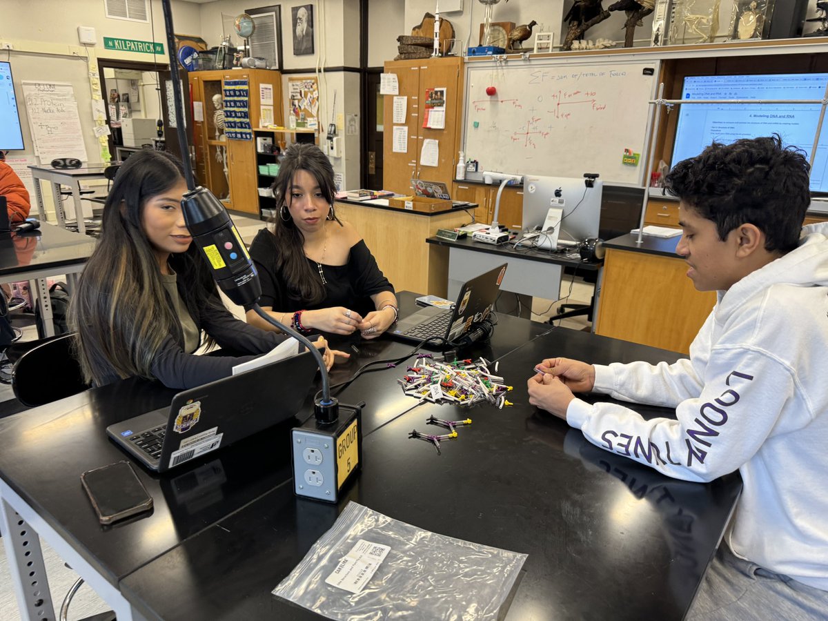 MrArsenie's tweet image. Modeling DNA and RNA molecules with my @CarlSchurzHS #ibbio students! Up next- replication, transcription and translation!