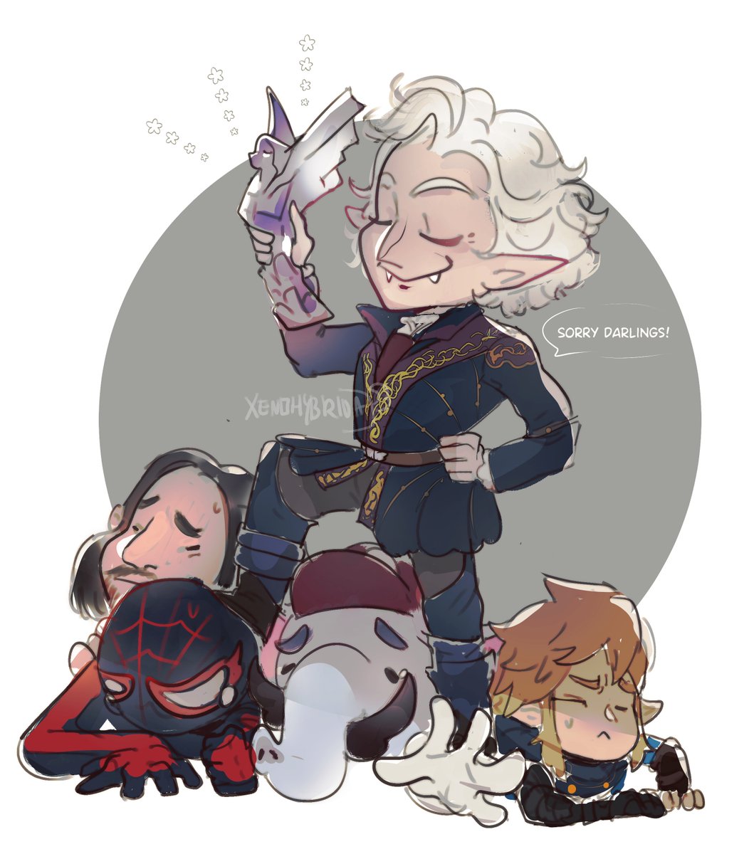 XenoHybridaArt's tweet photo. When a silly vampire beats all the big characters! #GOTY #baldurgate3 #bg3 #astarion https://t.co/2fXOPHscSo