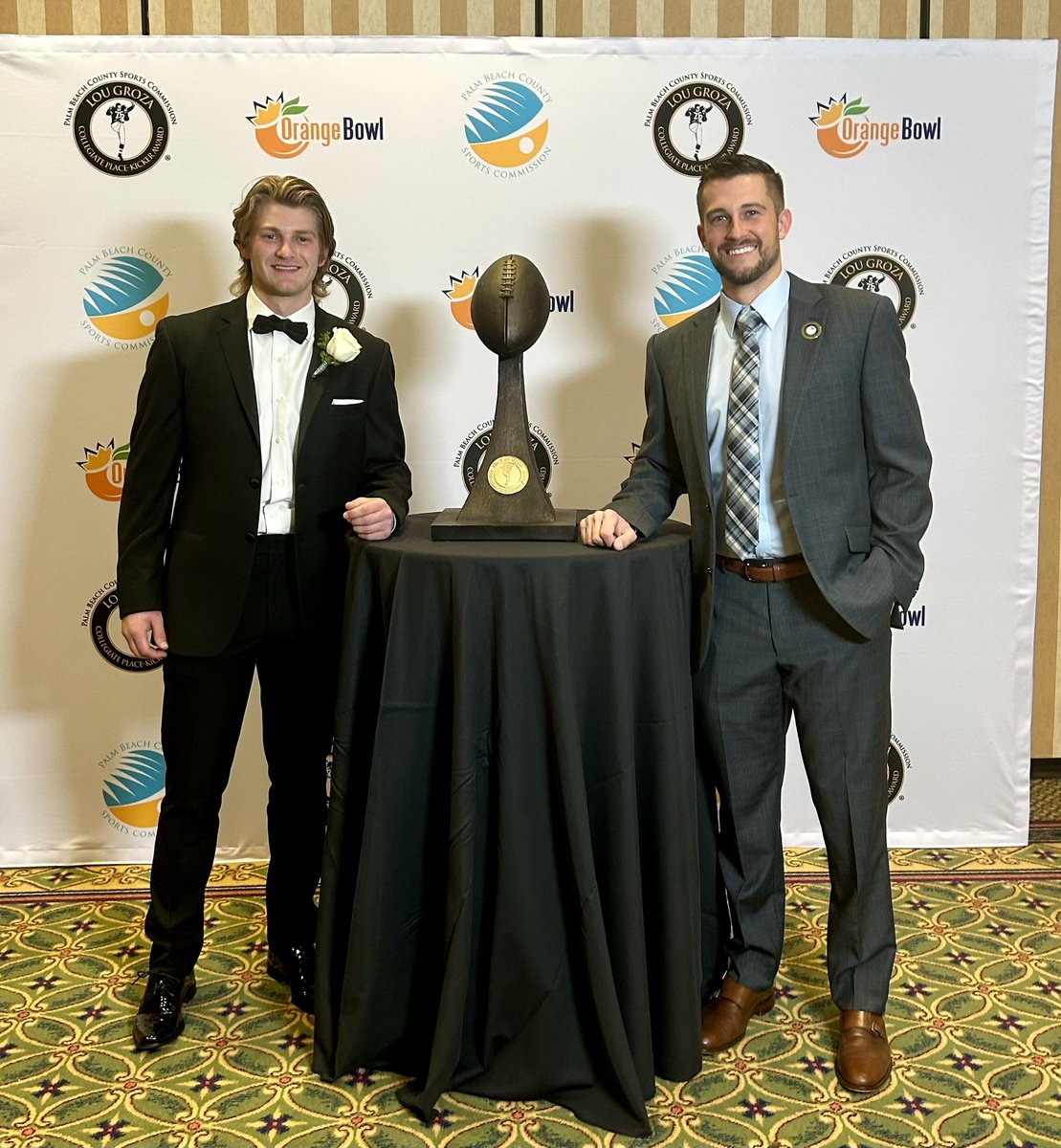 I’m extremely blessed to have been named the Winner of the Lou Groza Award. I’d like to thank the Palm Beach County Sports Commission, everyone involved with the Lou Groza organization, and the Orange Bowl Committee for making the award possible!