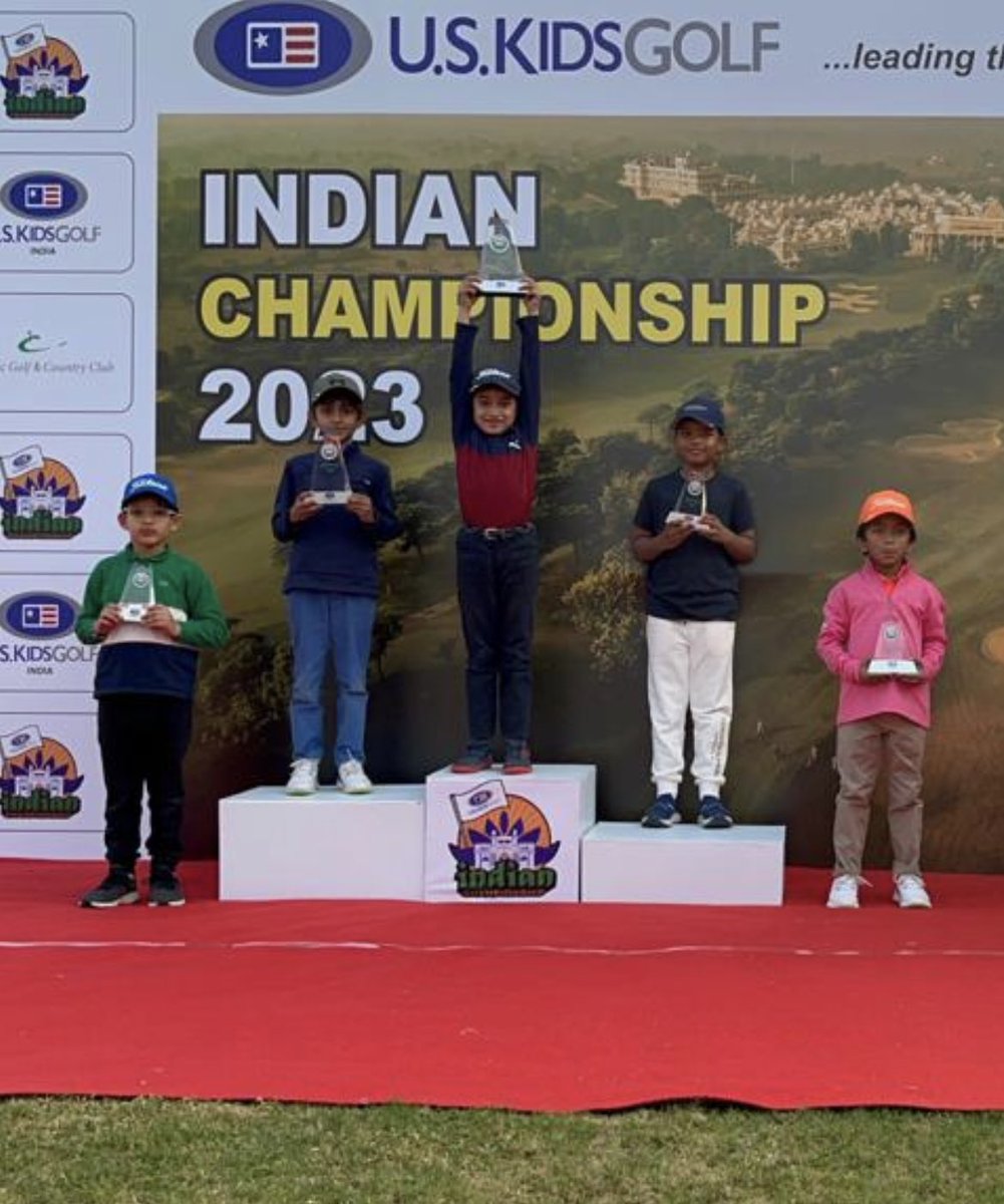 NihaalCheema's tweet photo. 🏆 Sweet Victory @uskidsgolf Indian Championship 2023 in 7 years and younger boys category. 

A gutsy performance by Nihaal after being one shot off the lead in Round 1 , he shot E &amp; -1 in round 2 &amp; 3 to come out victorious by 8 strokes. 

#champion #juniorgolf #golf https://t.co/UPA8uwyFMW