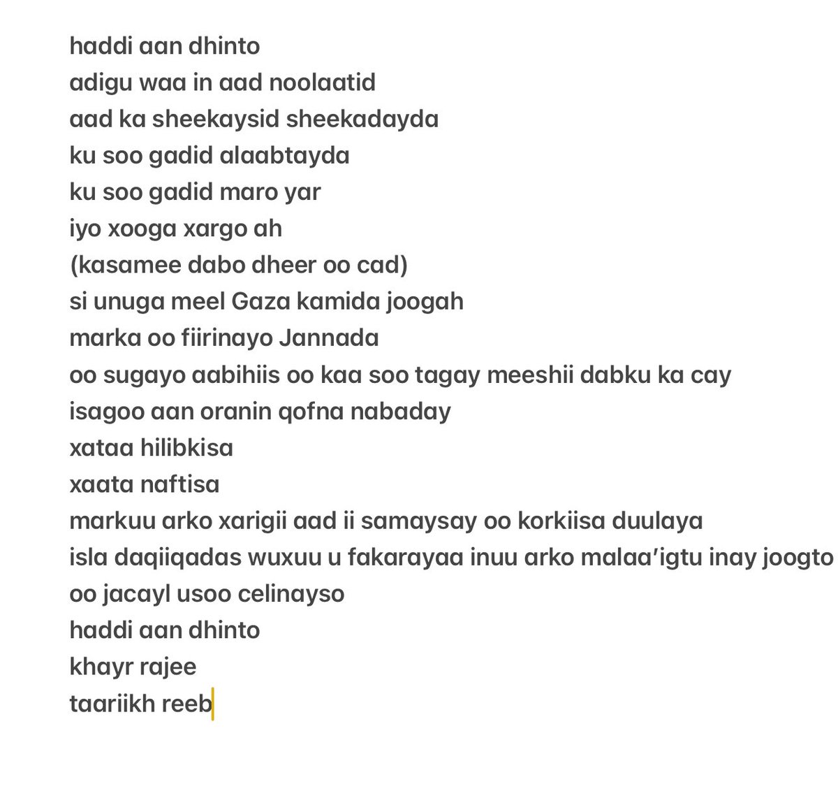 @blkpaws Managed to roughly translate it into Somali with the help of my Mom. Correction from expert somali speakers would be appreciated ❤️