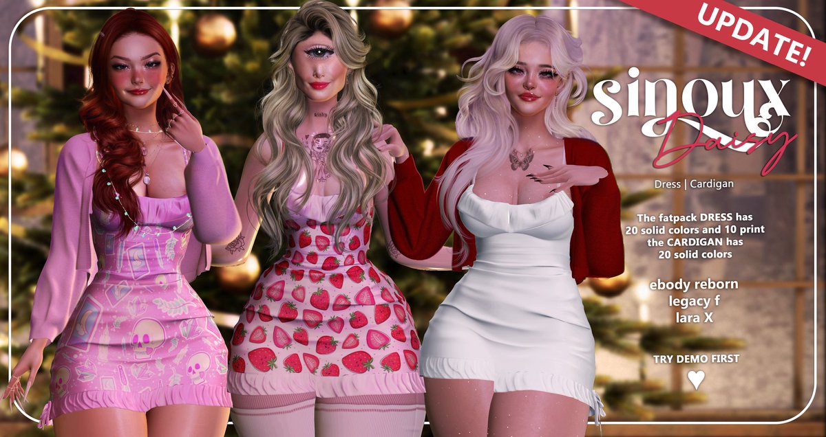 sinoux_sl's tweet image. We have update of our dear Daisy set 💖 who has already bought it can get redelivery

Available in #sokawaiisundays for 65L
Who is in our group has 15%off

Taxi in bio

#sl #secondlife #metaverse #happyweekend #craftyweekend #goat66 #sokawaiisundays #thesims #thesims4 #InZoi