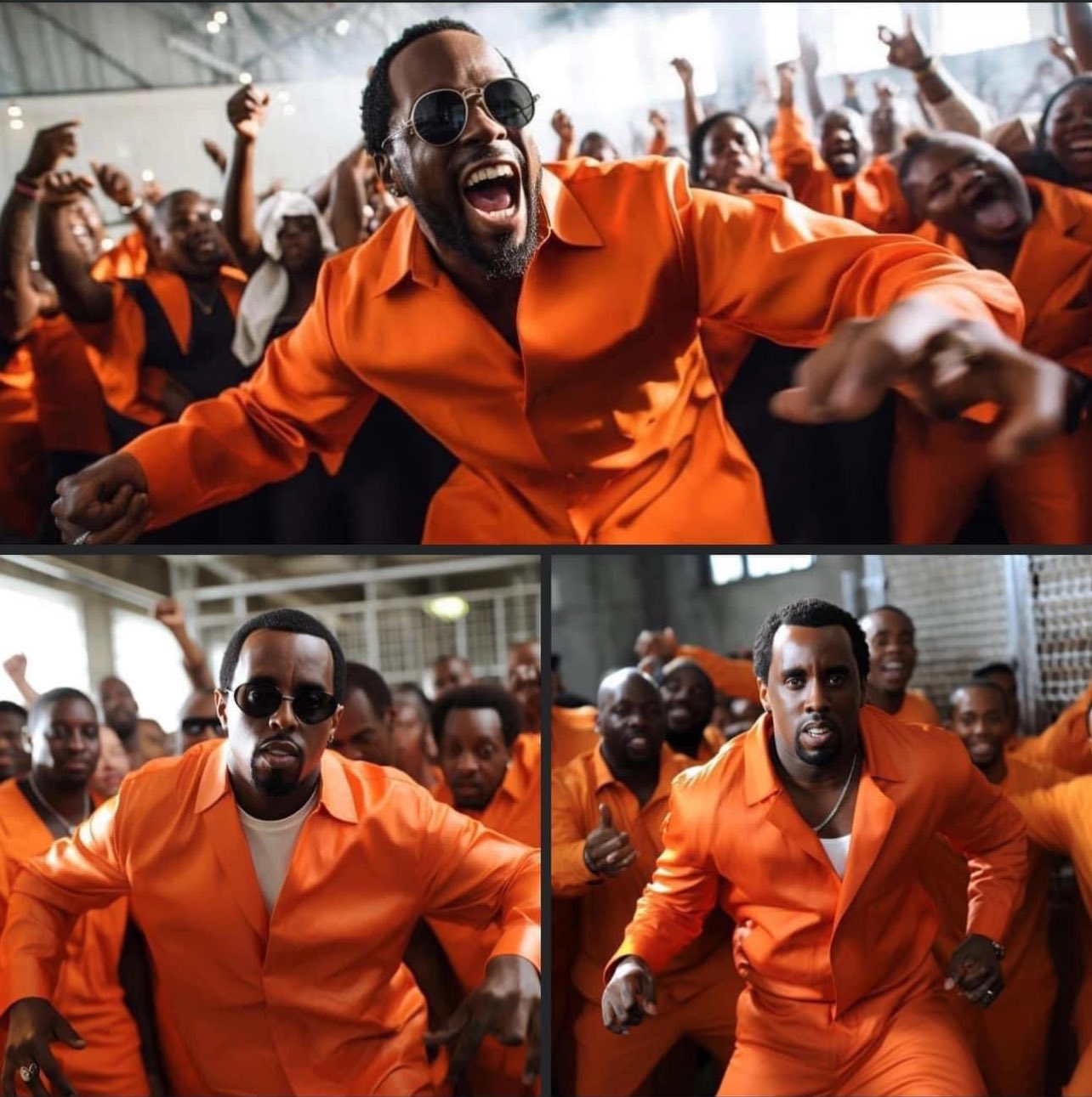Someone did AI version of Diddy in jail turning up 臘