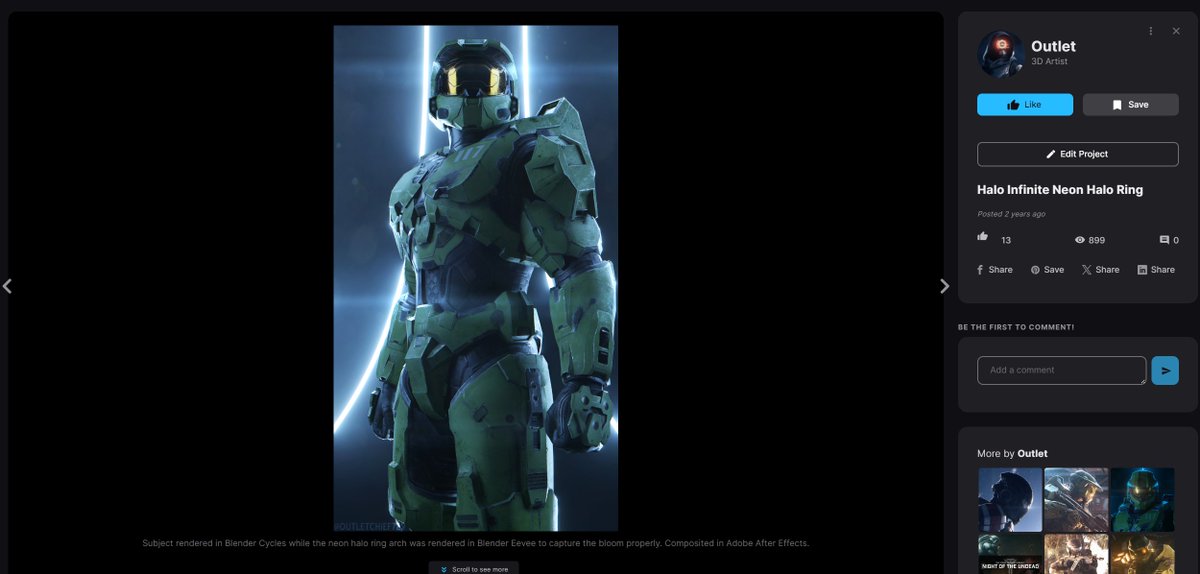 OutletChief729's tweet photo. This is literally my artwork from 2 years ago being used in a giveaway with no contact from anyone involved. This is quite blatant. Would really appreciate getting in contact with *someone* as soon as possible. @Halo @Unyshek https://t.co/YH9pqb3kjl