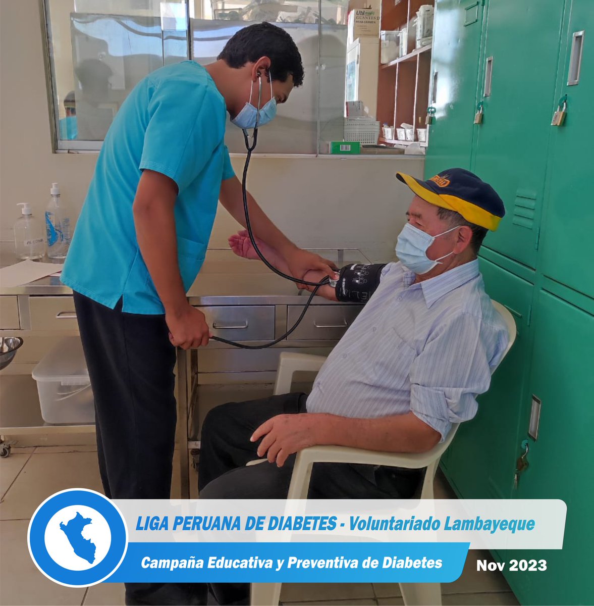 ligadiabetes's tweet photo. VOLUNTARIADO LAMBAYEQUE 2023

Campaña Educativa en el Hospital Belén, organizado por el Voluntariado Lambayeque, martes 21 de noviembre 2023
Participan:
▪️Téc. Enf. Edith Niño Ventura
▪️Bach. André Josué Rivero Zapata
▪️Lic. Enf. Cecilia Villoslado Calderón https://t.co/OWQqxXO60o