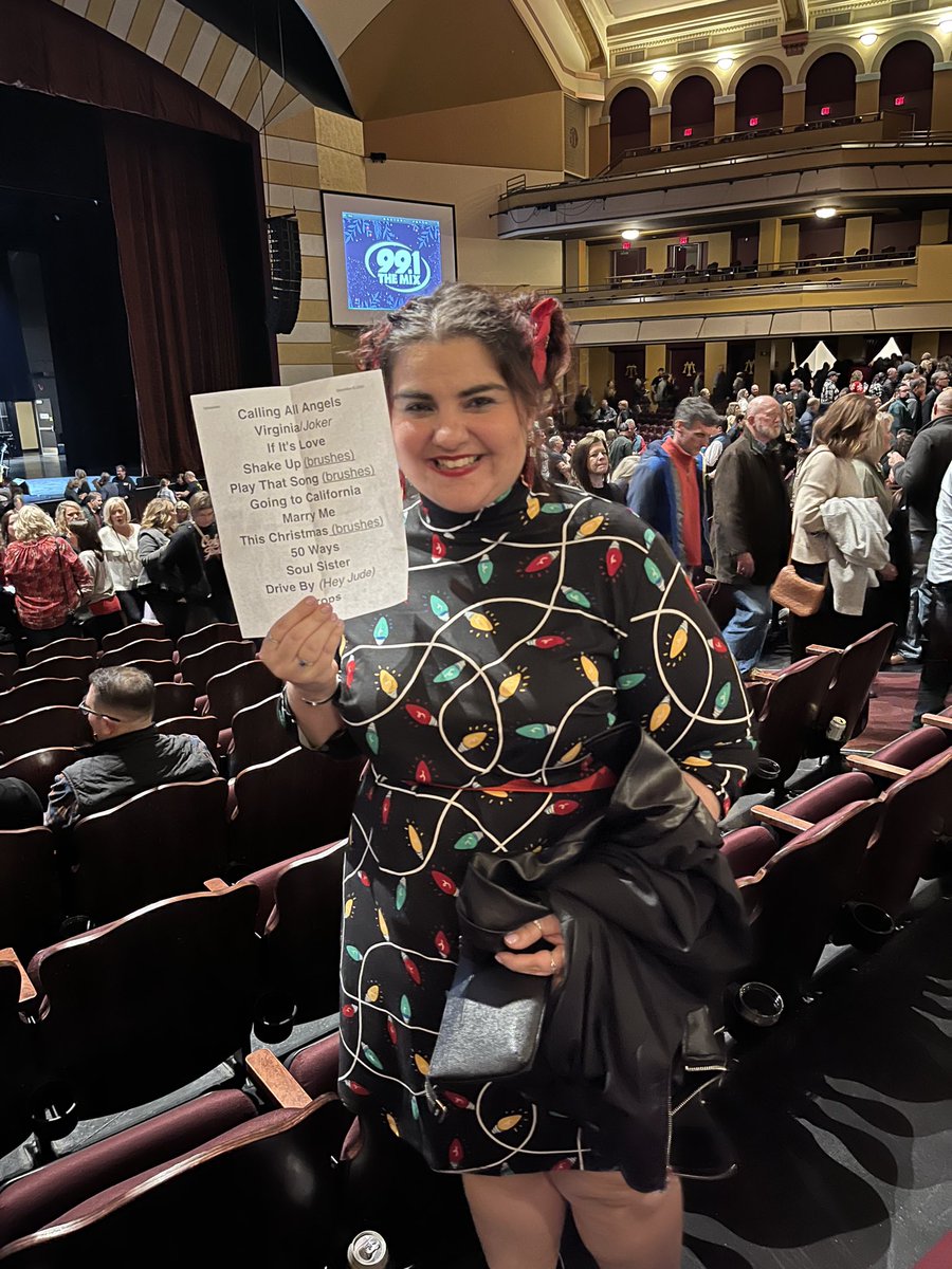 First <a href="/train/">train</a> show I got to sing Don’t Stop Believing on stage with <a href="/patmonahan/">Patrick Monahan</a>.

Second show I got the set list.

Come back to Milwaukee so I can get a picture and autograph with my favorite band?