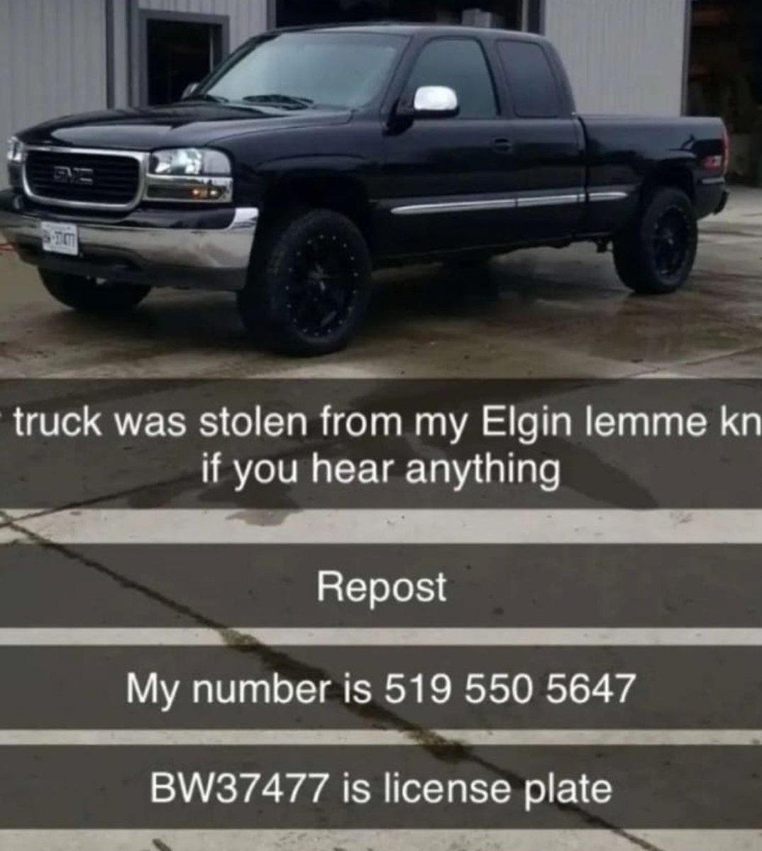 Truck stolen from Mt Elgin tonight.