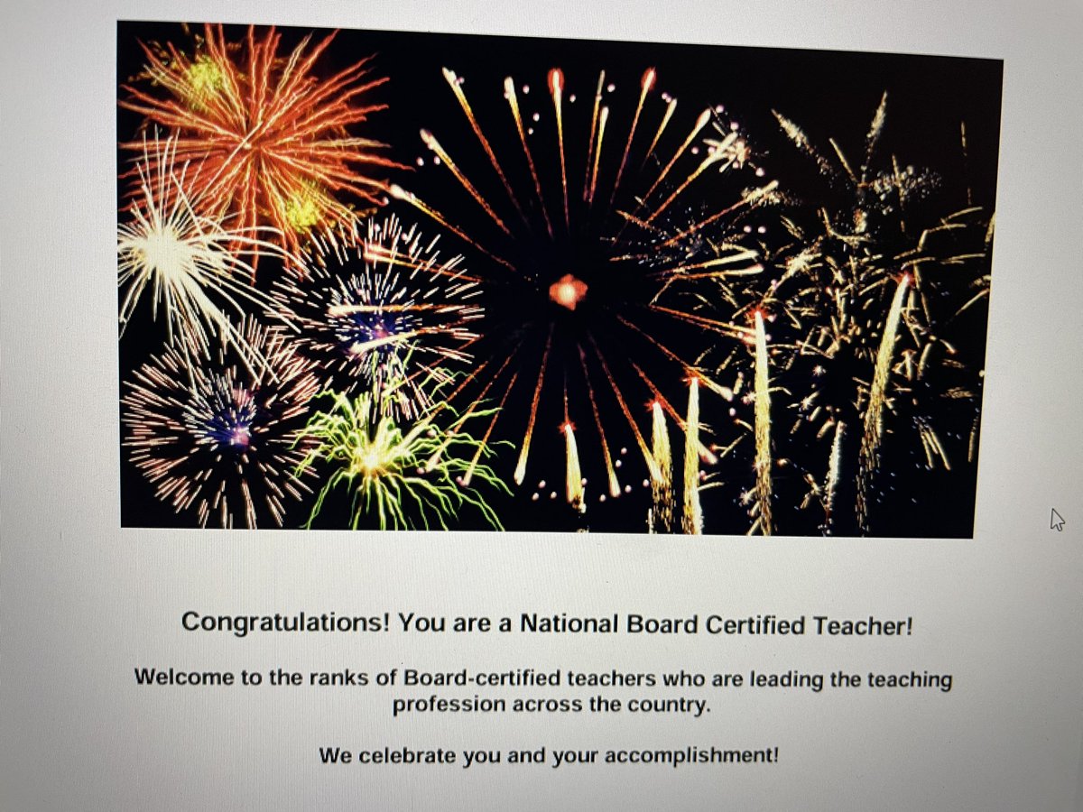 So excited to achieve NBCT status! <a href="/PowhatanSchools/">Powhatan County Public Schools</a> <a href="/FRESWarriors/">Flat Rock Elementary</a>