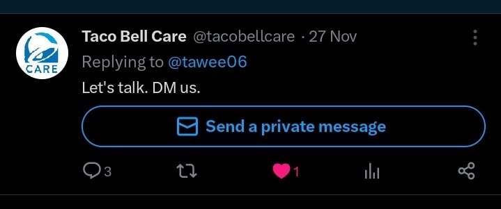 tawee06's tweet photo. @tacobellcare @tacobell So??? https://t.co/dhgMzSEzEx