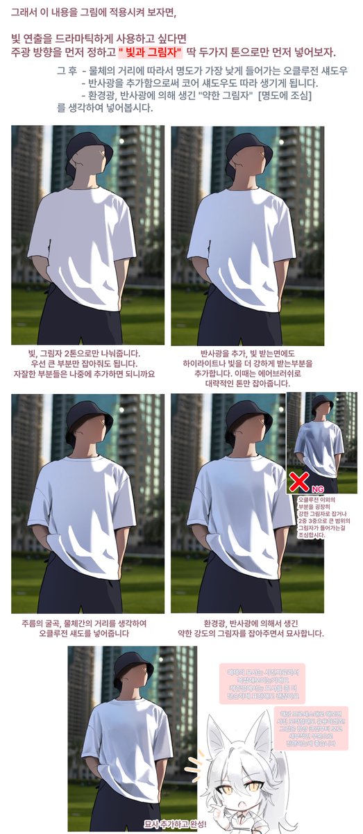 그림자안에 그림자를 넣지말라는건 무슨소리인가! 
에 대한 이론내용입니다 🦊
빛 연출을 잘 하고싶다면! 읽어보면 좋아요