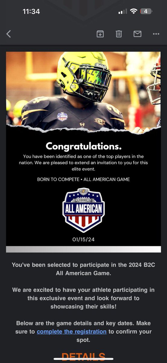 NynesonJeudyyy's tweet photo. Blessed to receive an invitation to the @borntocompete All- American Game 💯 https://t.co/dr1tyiX85e