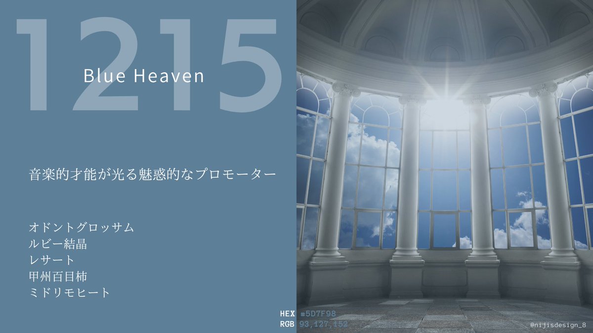 【バースデーカラー】今日ってどんな日？

上から
誕生花、誕生石、誕生星、誕生果、誕生酒

素敵な一年になりますように…！