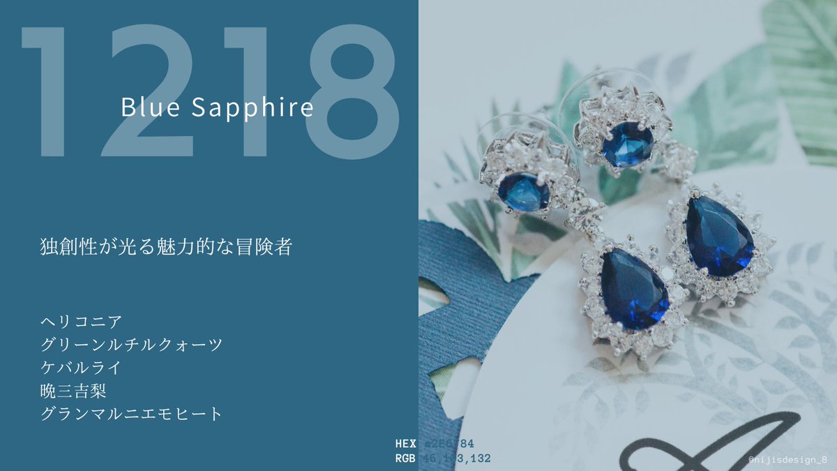 【バースデーカラー】今日ってどんな日？

上から
誕生花、誕生石、誕生星、誕生果、誕生酒

素敵な一年になりますように…！