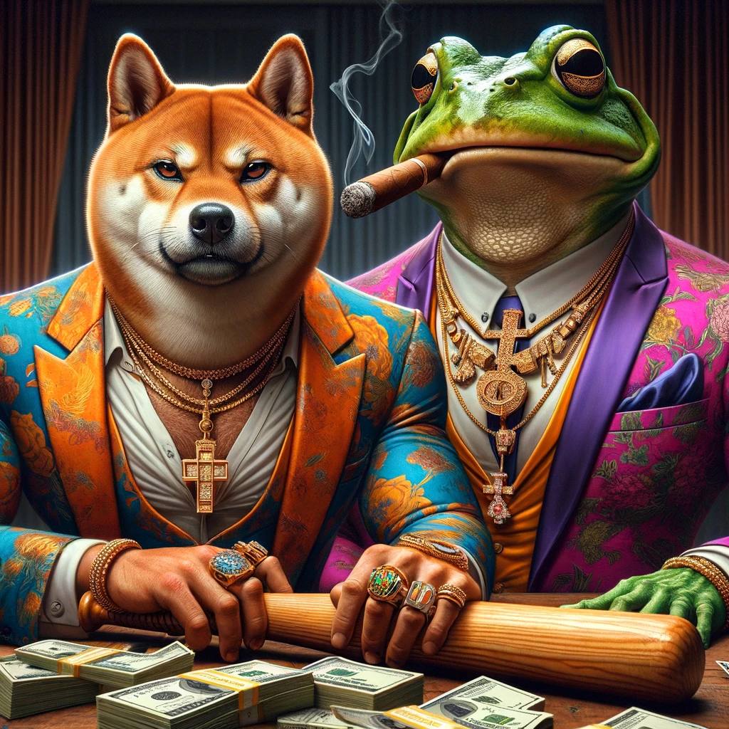 <a href="/JakeGagain/">JAKE</a> $froge and the dog are sitting at the table. Both big in what they do! $froge told the dog let me bet because the world doesn't realize I am the GOAT! The dog understood this! $froge lights up his cigar and says watch the show! $froge #froge #frogearmy <a href="/FrogeVIP/">Froge</a>