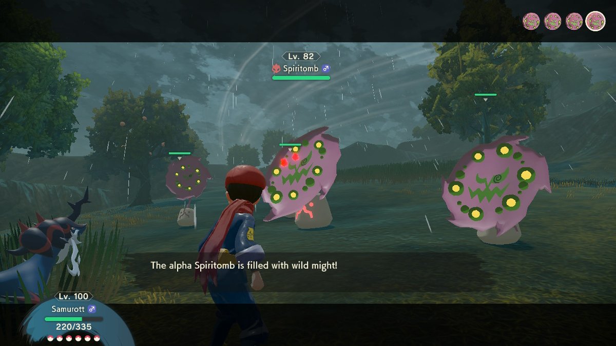 Unowninator's tweet photo. The Odd Keystone's face turns red on Alpha Spiritomb. #PokemonLegendsArceus #NintendoSwitch https://t.co/qfv93FUml7